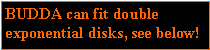 Caixa de texto: BUDDA can fit double exponential disks, see below!