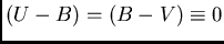 $(U-B) = (B-V) \equiv 0$