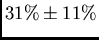 $31\% \pm 11\%$