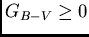 $G_{B-V} \geq 0$