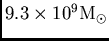 $9.3 \times 10^{9} \rm {M}_{\odot}$
