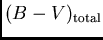 $(B-V)_{\rm {total}}$