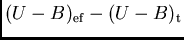 $(U-B)_{\rm {ef}} - (U-B)_{\rm {t}}$