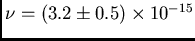 $\nu=(3.2\pm0.5)\times 10^{-15}$