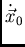 $\dot{\vec{x}}_0$
