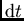 ${\rm d}t$