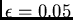 $\epsilon=0.05$