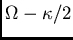 $\Omega -\kappa /2$