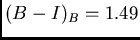 $(B-I)_B=1.49$