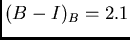 $(B-I)_B=2.1$