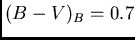 $(B-V)_B=0.7$